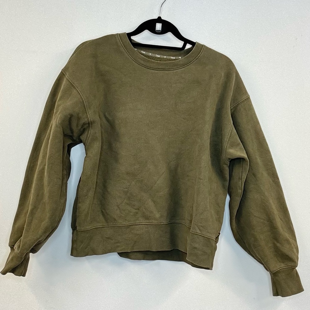 TNA Sage Green Fleece-Lined Crewneck